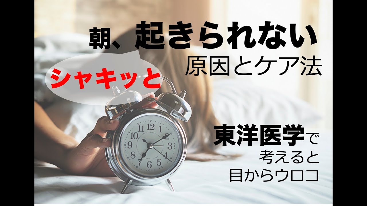 朝起きられない原因とケア方法〜東洋医学で考えると目からウロコ〜