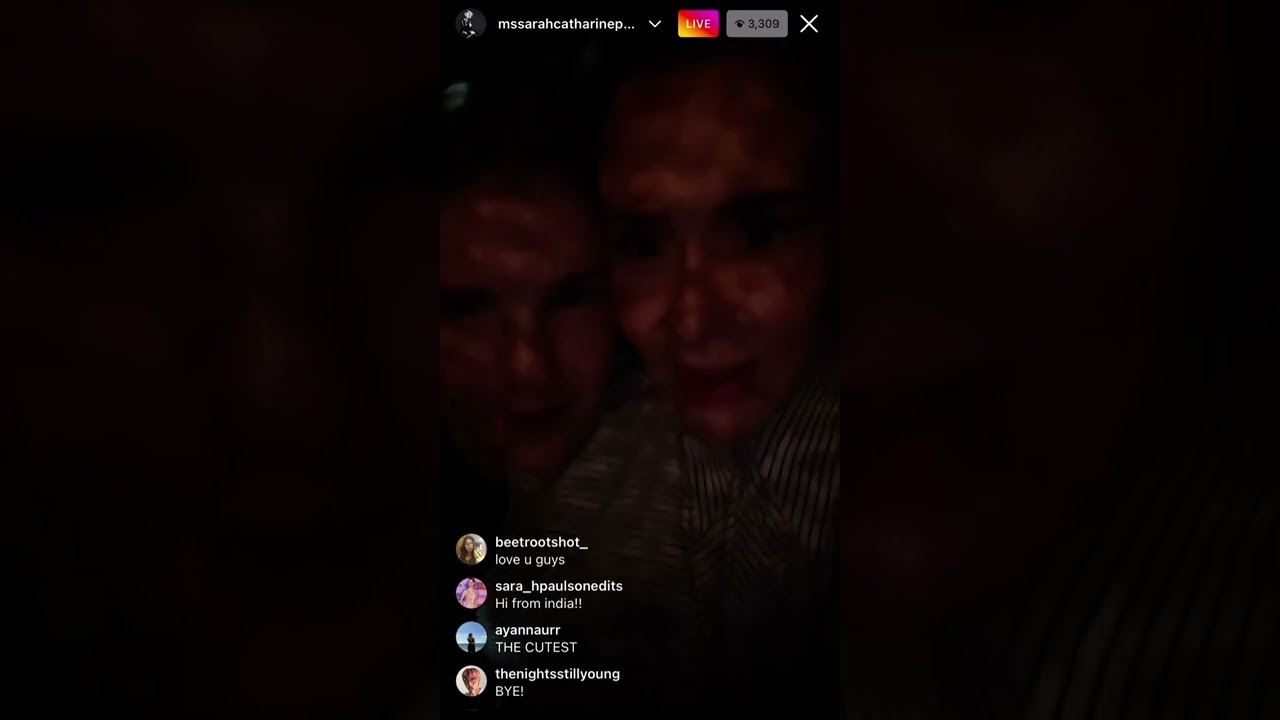 Sarah Paulson and Lily Rabe together on Sarah’s Instagram live