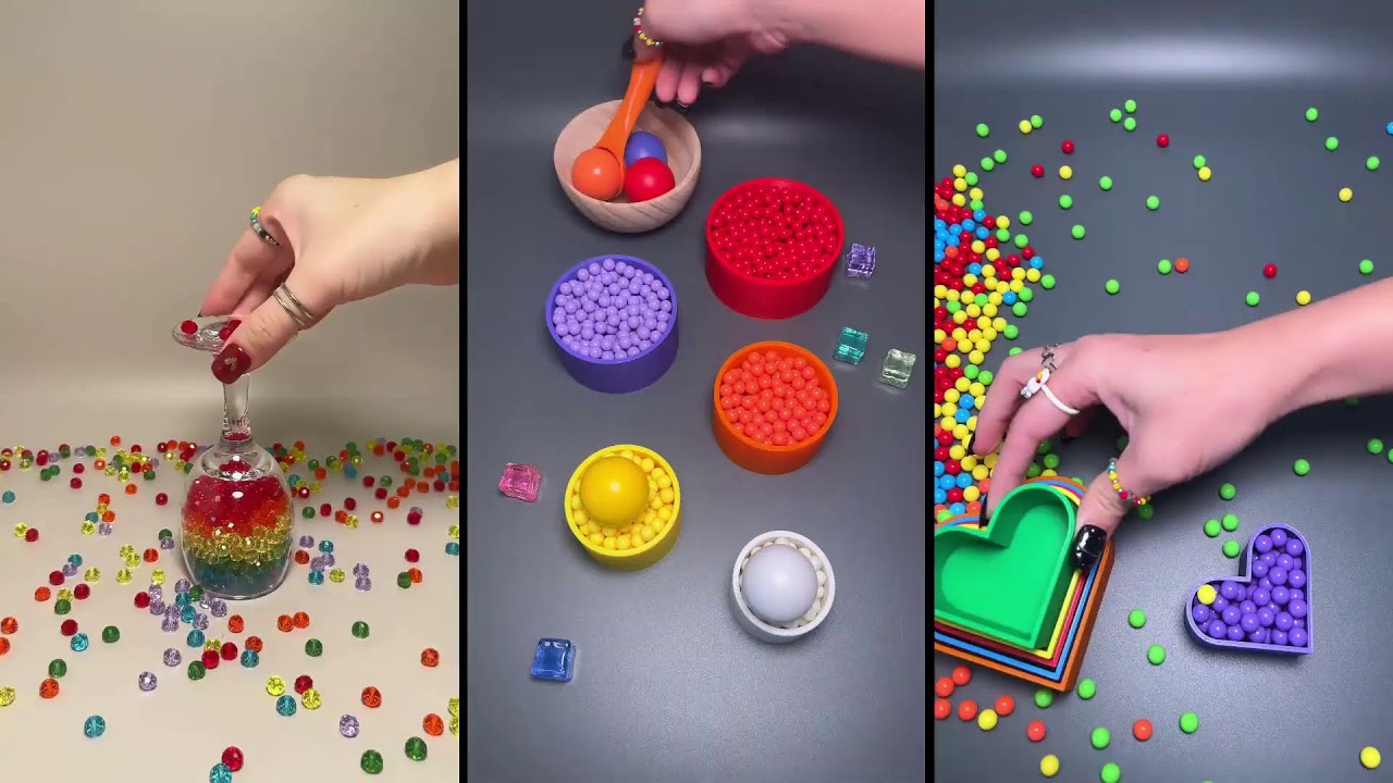 Satisfying Beautiful Beads, Colorful Balls, Haba Slope, Xylophone,  Falling Beads Reverse Video ◀️