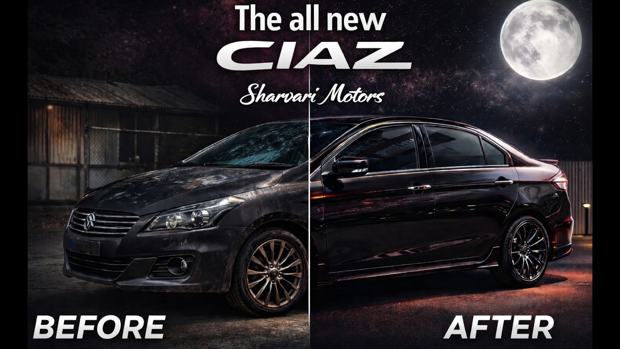 ciaz full body paint and restoration at Sharvari motors Baramati