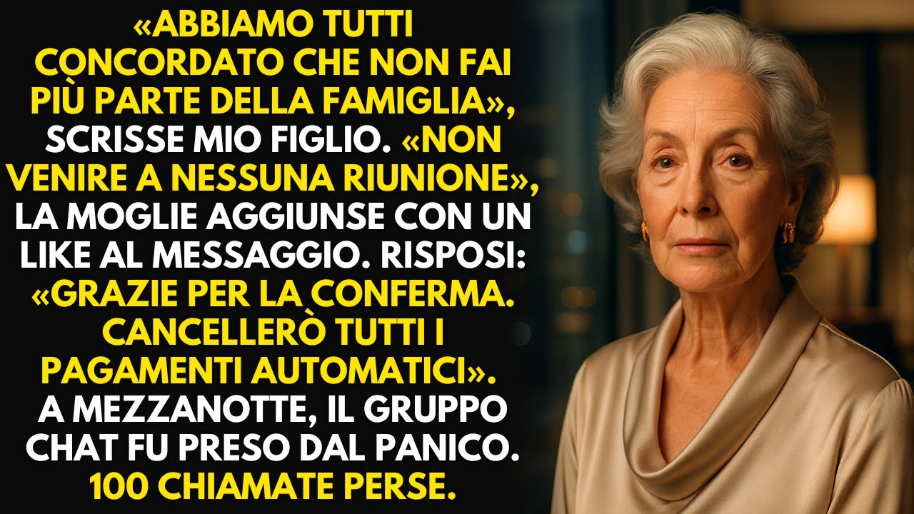 Mio figlio ha scritto: “Abbiamo deciso che non fai più parte di questa famiglia. Non venire a...”