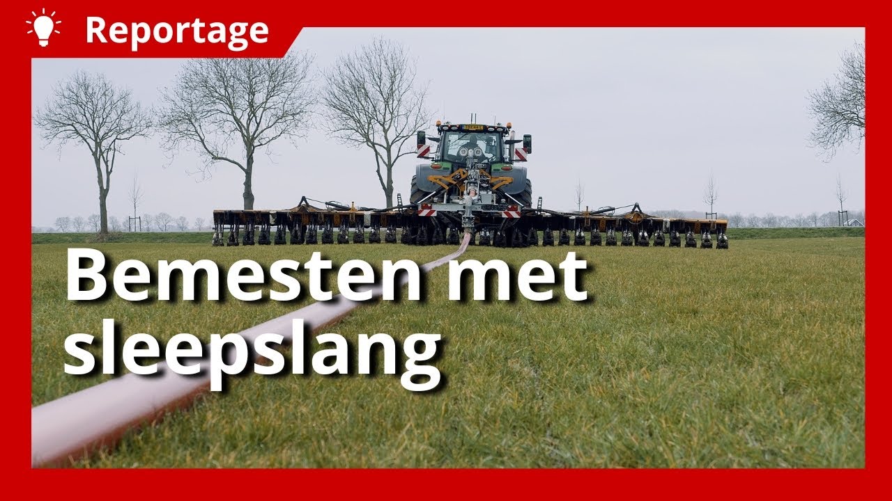 Drijfmest uitrijden met sleepslang