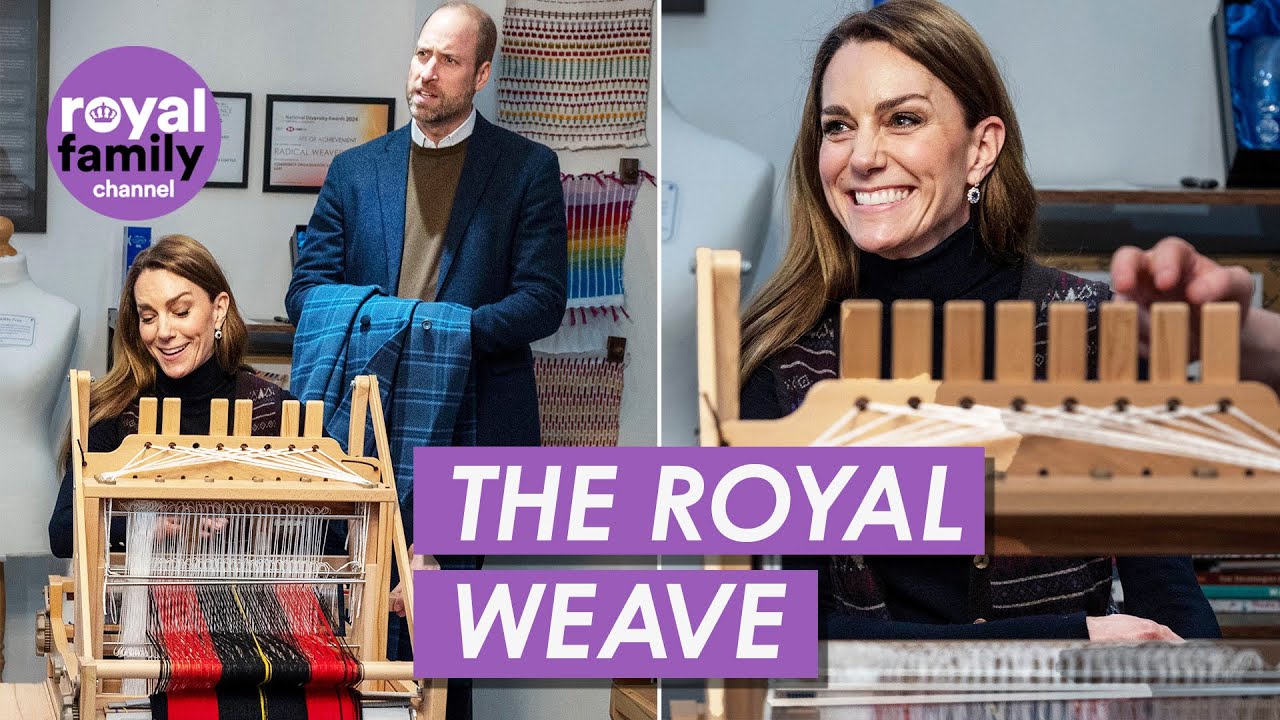 Princess Kate Tries Weaving Tartan Scarf in Scotland