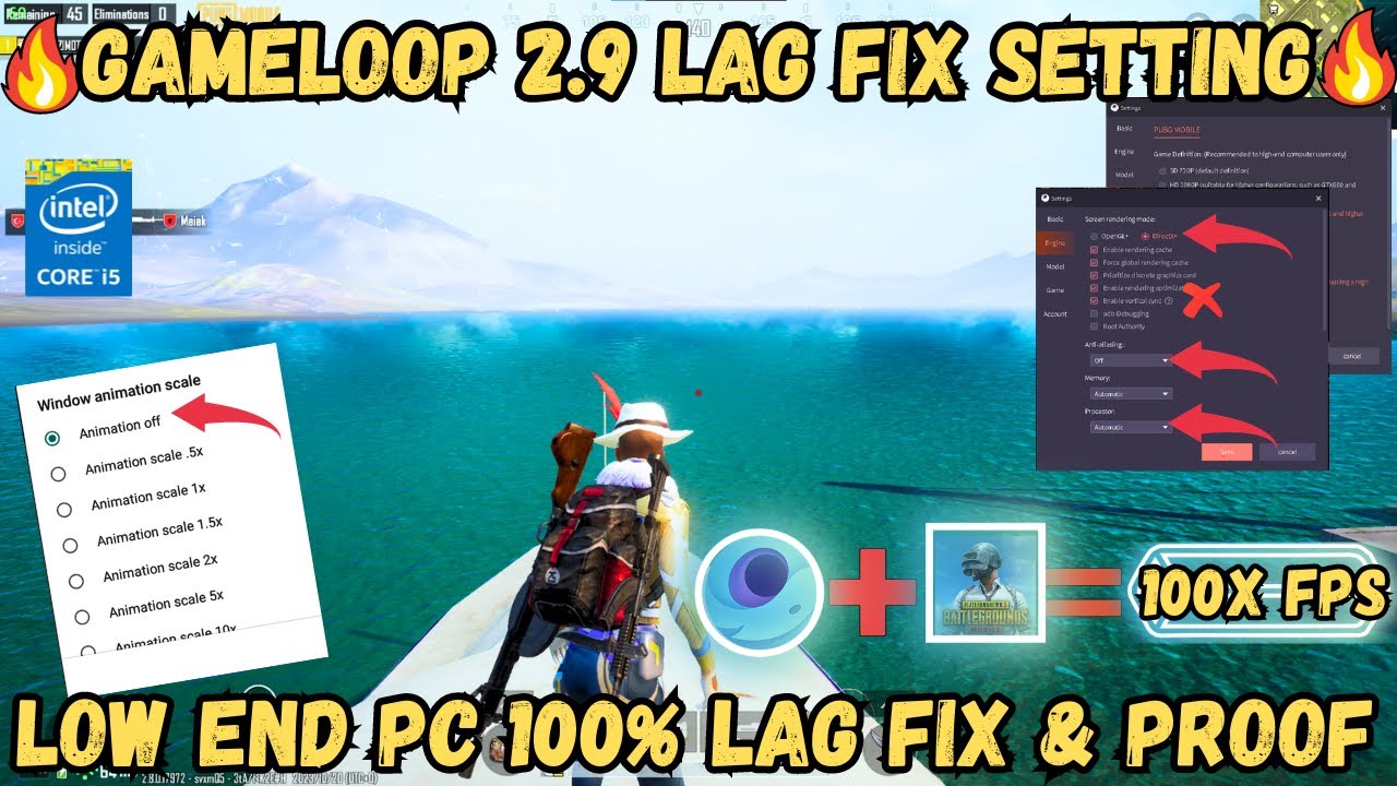 Gameloop 2.9 Lag Fix Low End Pc | How To Fix Gameloop Lag On New Update PUBG MOBILE | Best Setting |