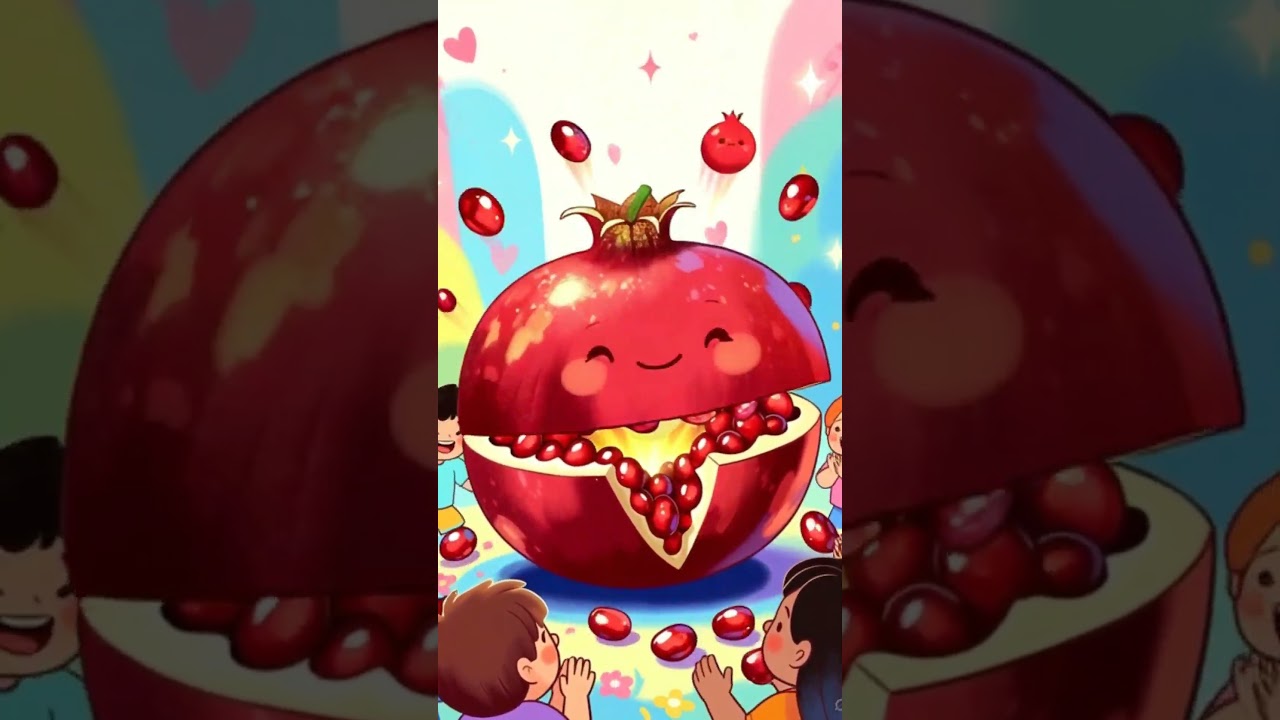 Red and Bright! Pomegranate Kids Song | Fun Cartoon Rhyme