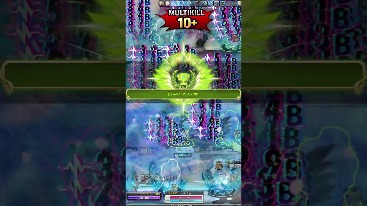 【新楓之谷 (GMS) Reboot Kronos】Reaching 280 & Arteria #games #gaming #maplestory #gms