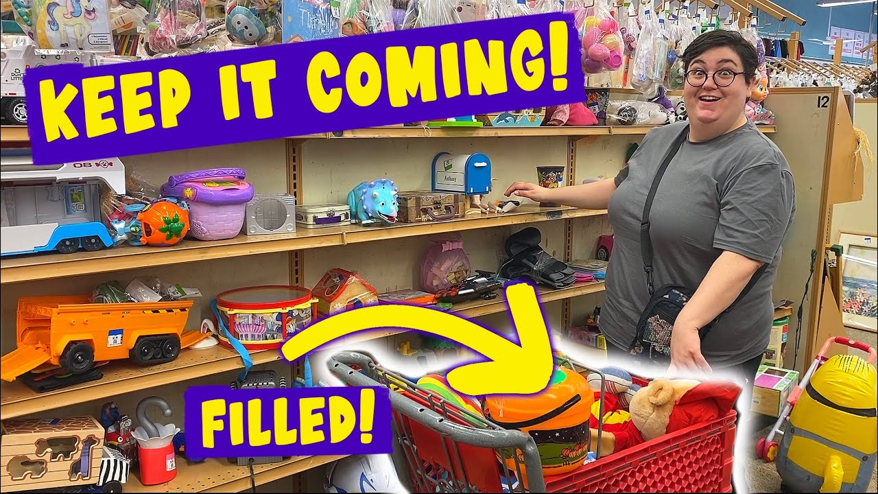 WE THRIFTED More Than OUR CART COULD HOLD! Thrift With Us For Vintage Halloween, 80's And 90's Retro