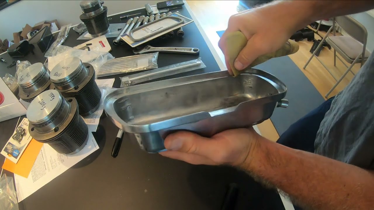 2332 VW Air-cooled Stroker Motor - Video 34 - Valve Covers - Sand Rough Spots / Cork Gaskets