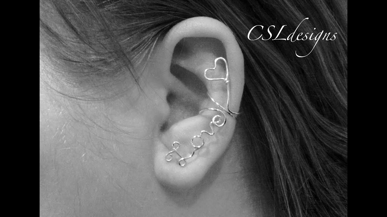 Wirework love ear cuff ⎮ Valentine's Day