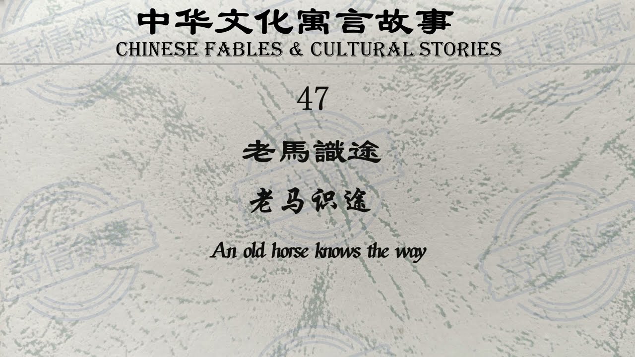 47 老马识途 An old horse knows the way