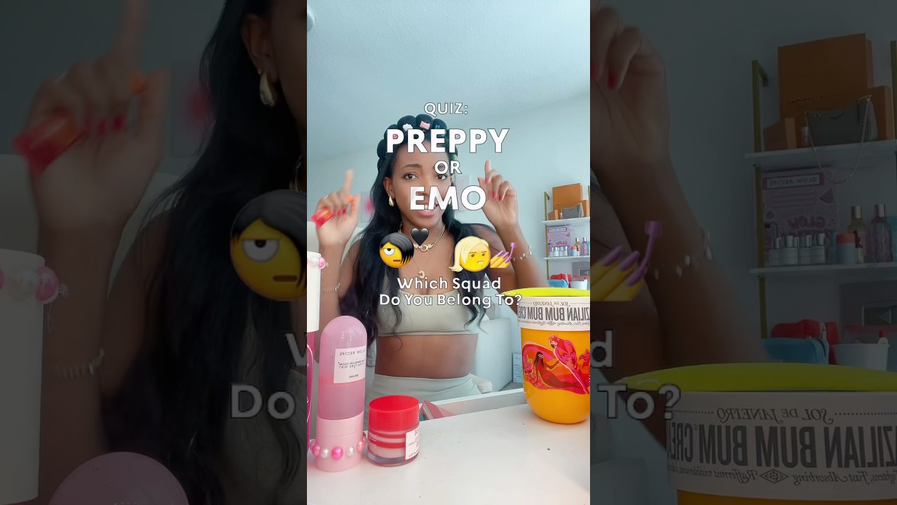 прохожу тест на ПРЕППИ или ЭМО👀✨ #преппиуу #уходзакожей #средствадляпреппи #косметика #преппи #grwm