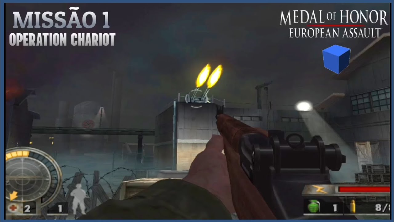 Medal of honor European Assault V2 - MISSÃO 1 [Operation Chariot] -  (PS2 ANDROID)