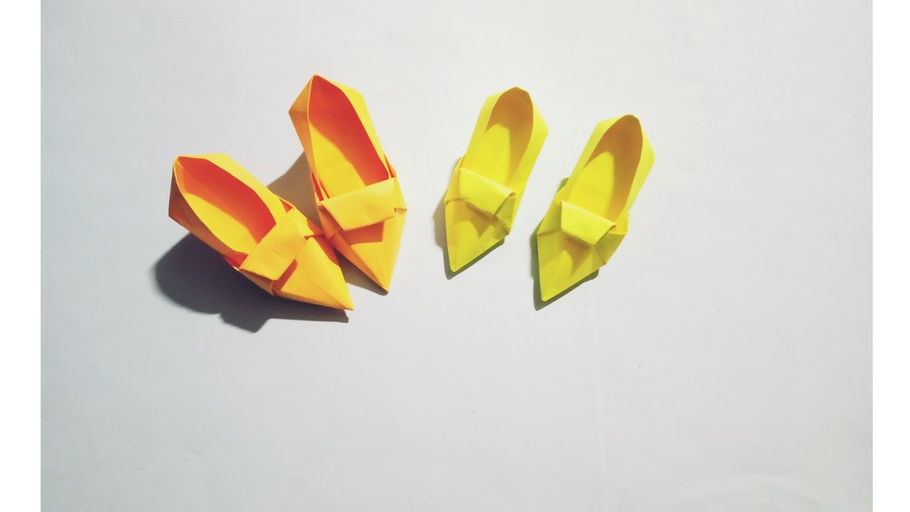How to make beautiful paper shoes/ paper craft/ Pp Crafts / DIY mini paper shoes