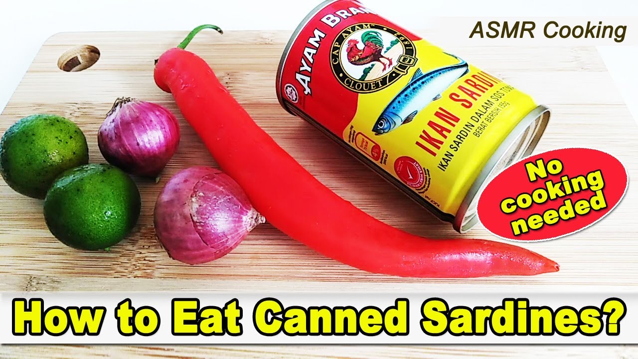 How to Eat Canned Sardines in Tomato Sauce? No Cooking Needed | ASMR Cooking