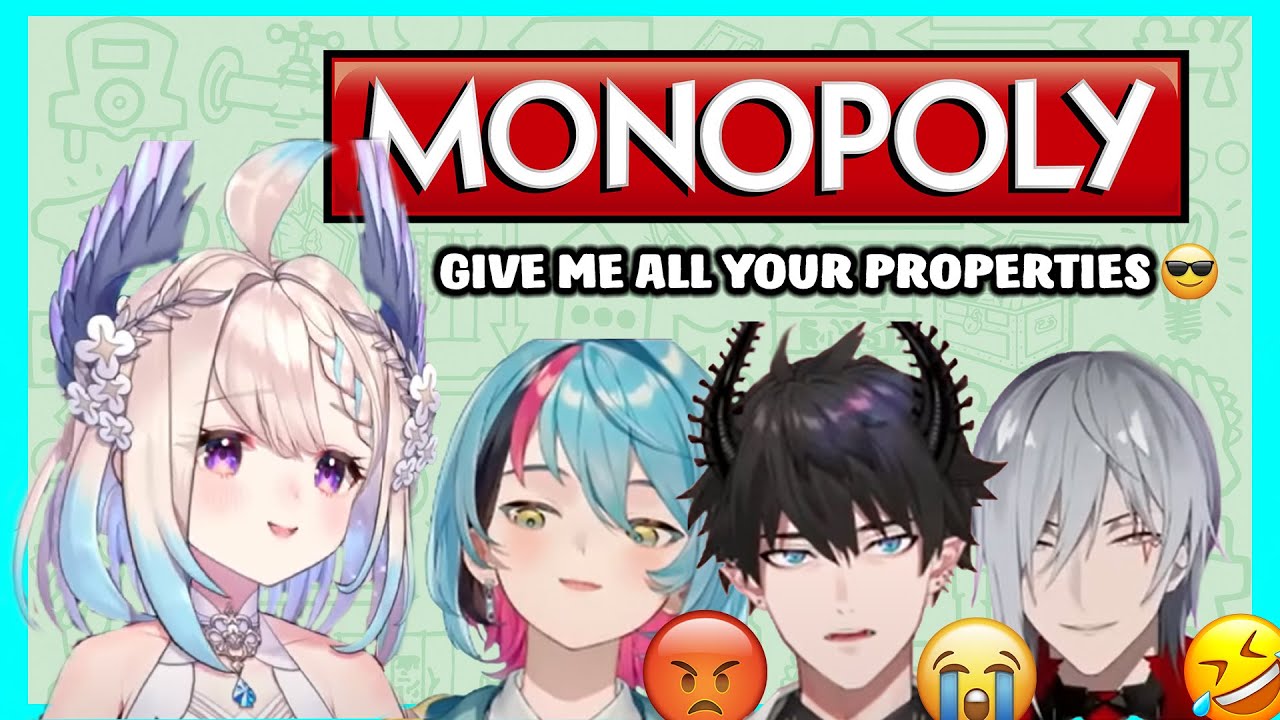 Enna's Acting like a Professional for Winning Trades in Monopoly w/ Kyo, Ren and Fulgur