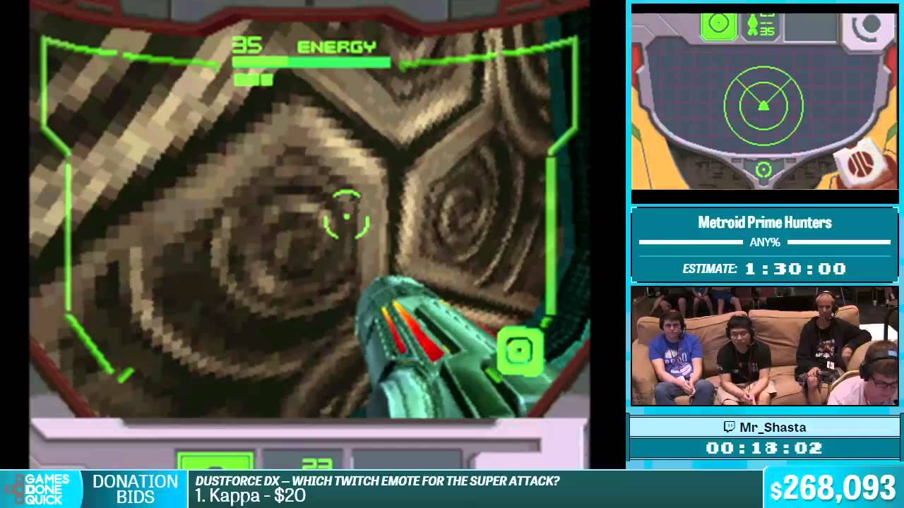 Metroid Prime Hunters by Mr_Shasta in 1:21:24 - Summer Games Done Quick 2015 - Part 50