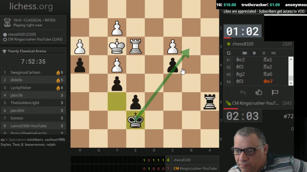 Chess Berserk! Yearly Lichess 2017 Classical (10 mins each) - Berserk rate: 100% : 8 hours duration