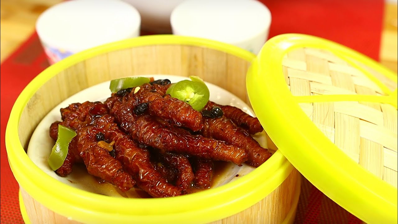 Chicken Feet Recipe - Dim Sum Style (鳳爪) [CC Added]