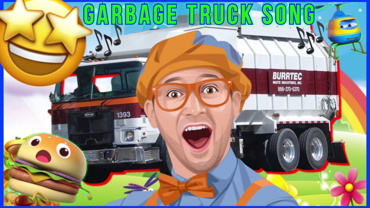 Garbage Truck Blippi Song | Educational Truck Video For Kids & Enthusiasts