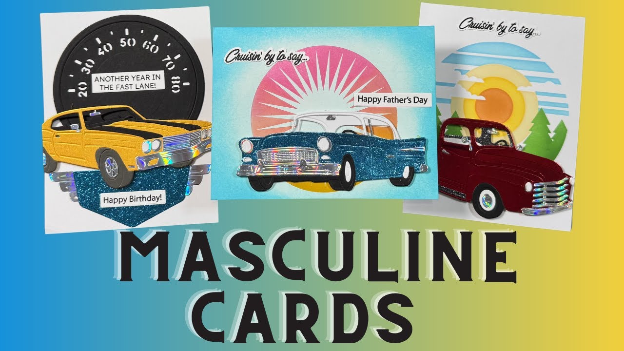 Perfect Masculine Cards W/ Mindy Eggen's Classic Road Legends Collection By Spellbinders