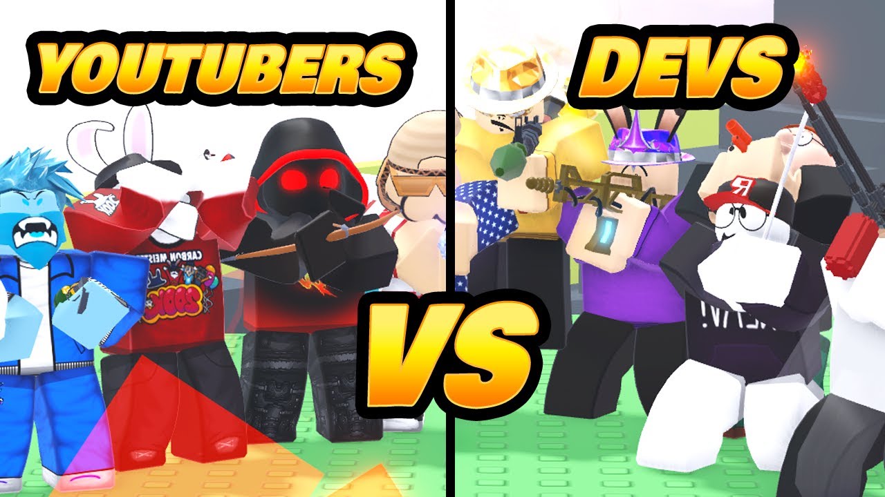 YouTubers VS Devs in RIVALS Roblox