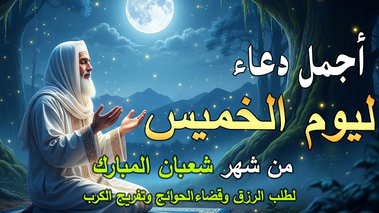 دعاء فى يوم الخميس المستجاب دعاء في يوم 24 من شهر شعبان للرزق والشفاء العاجل وقضاء الحوائج 🤲(4k)