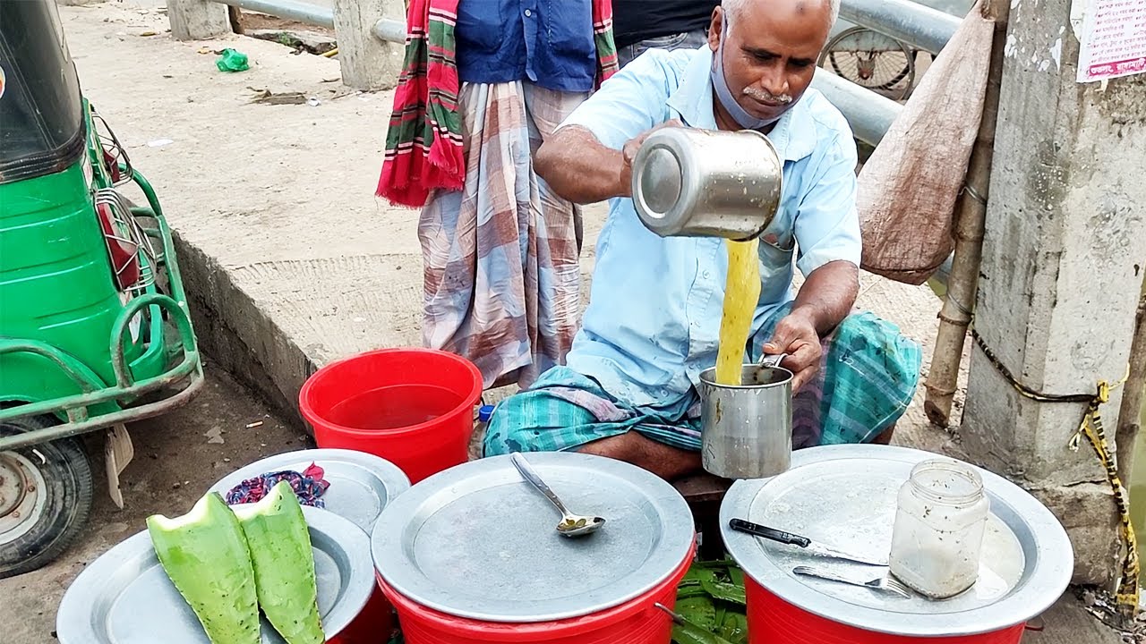 Aloe Vera Juice - Old Man Selling Unique & Healthy Street Food