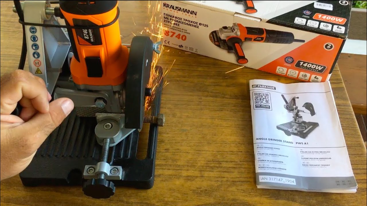 Krausmann 8740 & PARKSIDE Angle Grinder Stand + Set Up