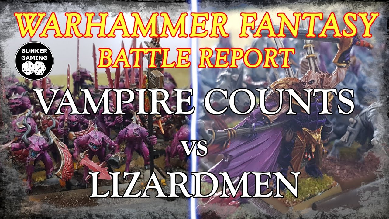 WARHAMMER FANTASY 8th ed BATTLE REPORT: Vampire Counts vs Lizardmen **STORM OF MAGIC SPECIAL!**