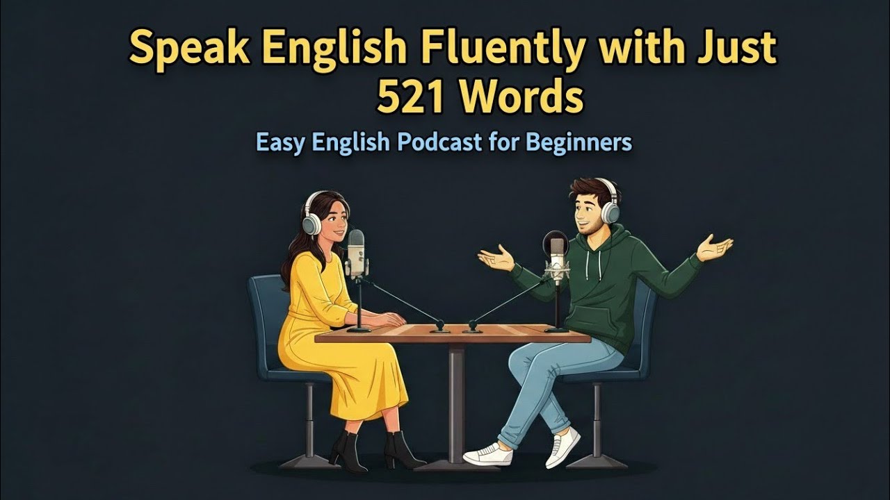 How to Speak English Fluently with Just 521 Words | Easy English Podcast for Beginners 