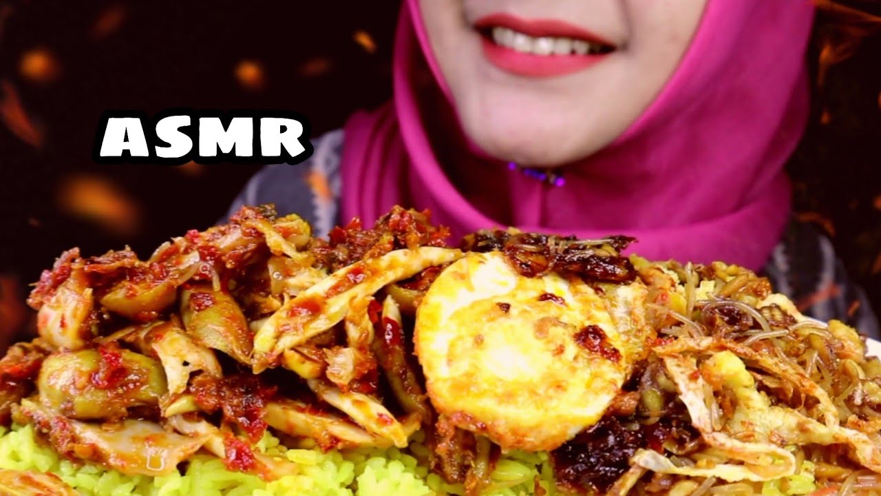 ASMR NASI KUNING TOPPING BERLIMPAH || ASMR INDONESIA || EATING SOUND