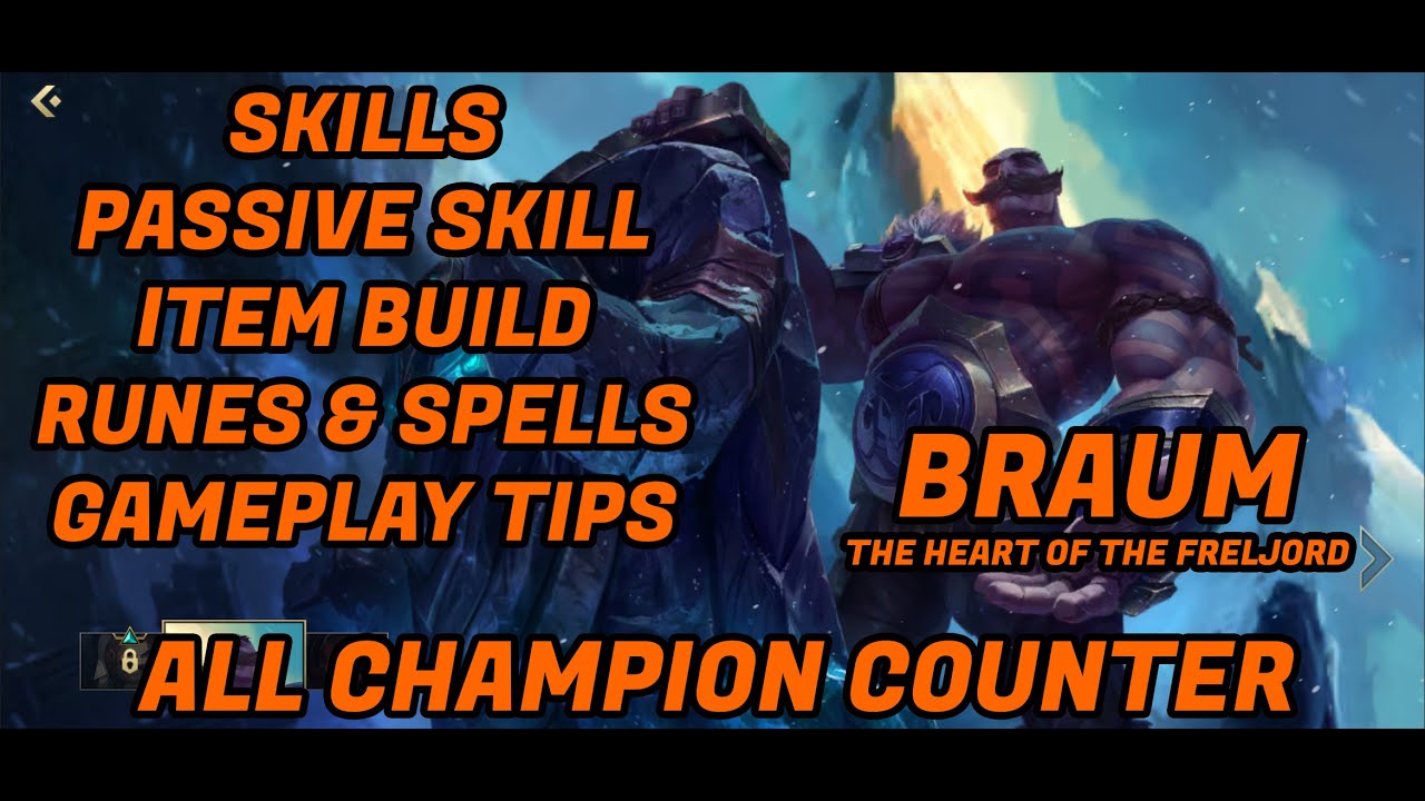Braum Tutorial | LOL : Wild Rift Indonesia | Best Item Build, Runes, Spells  | Tips & Trick