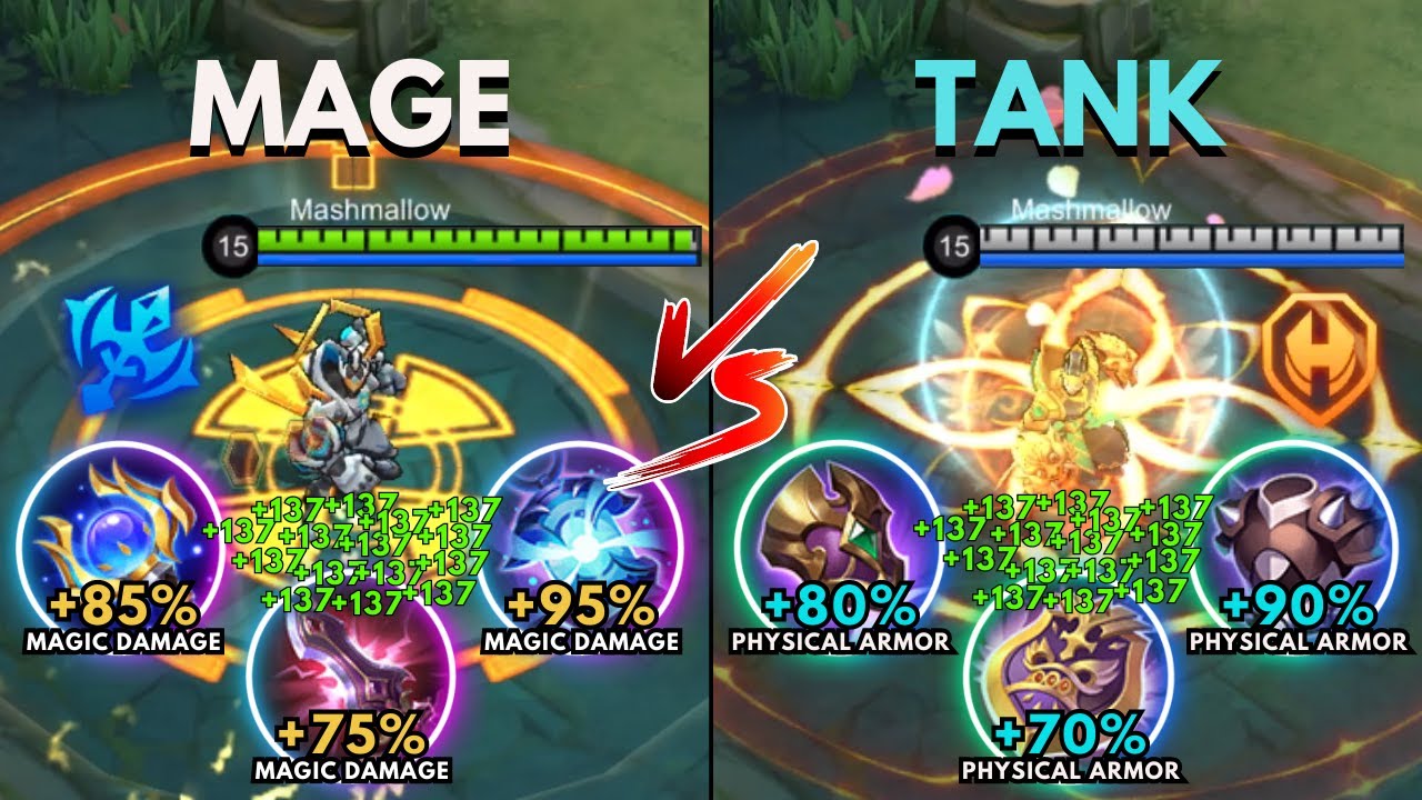 Gatotkaca Mage Build vs Gatotkaca Tank Build