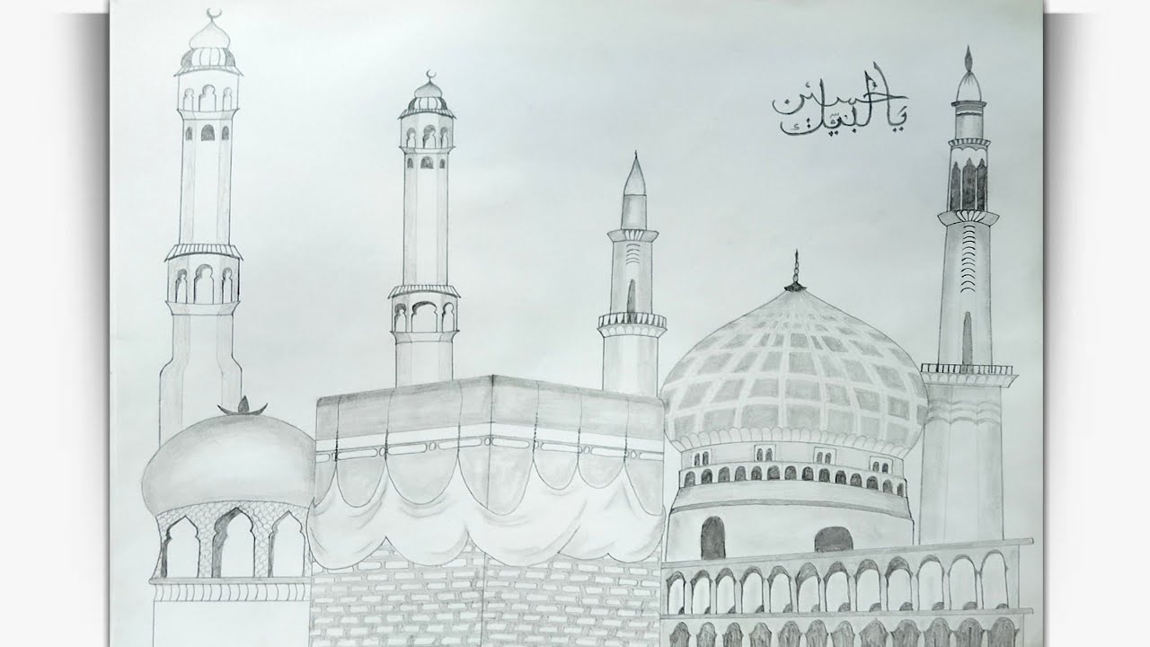 How to Draw Makkah Madina tutorial Sketching // Pencilsketchdrawing ||