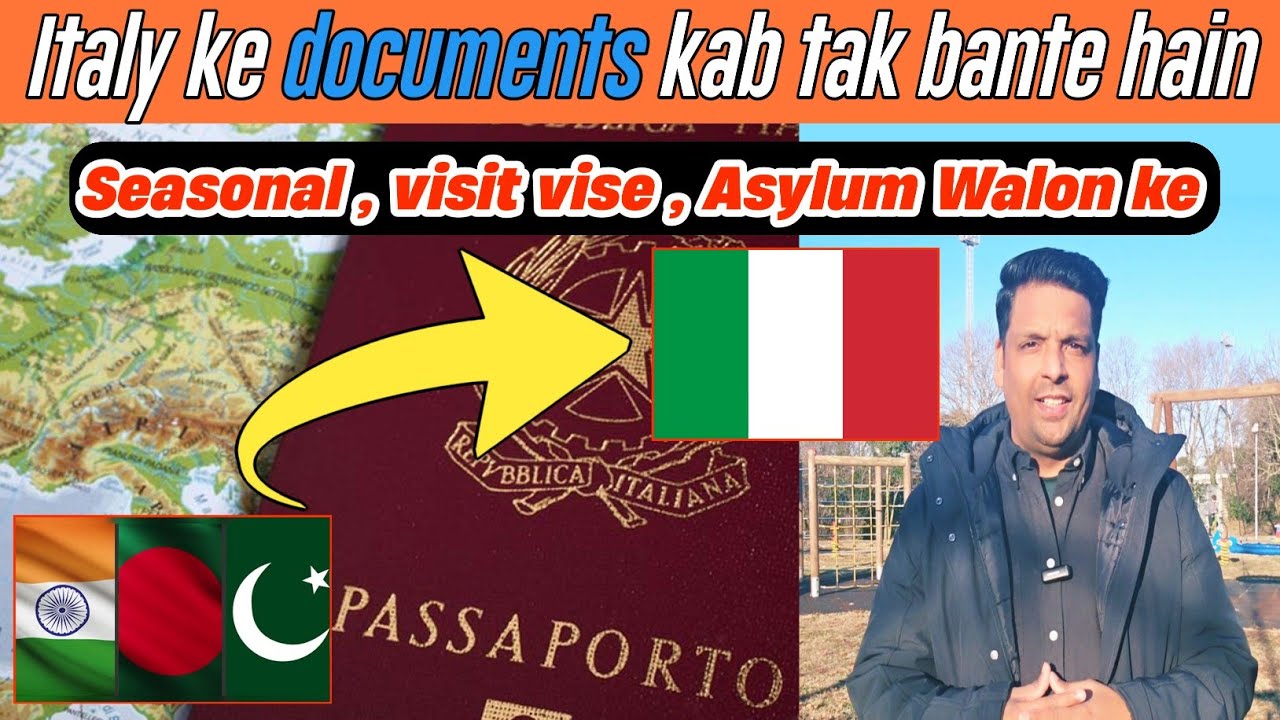 Italy Ke documents Ka tak bante Hain | seasonal, visit vise, Asylum seekers documents | Gullu vlogs