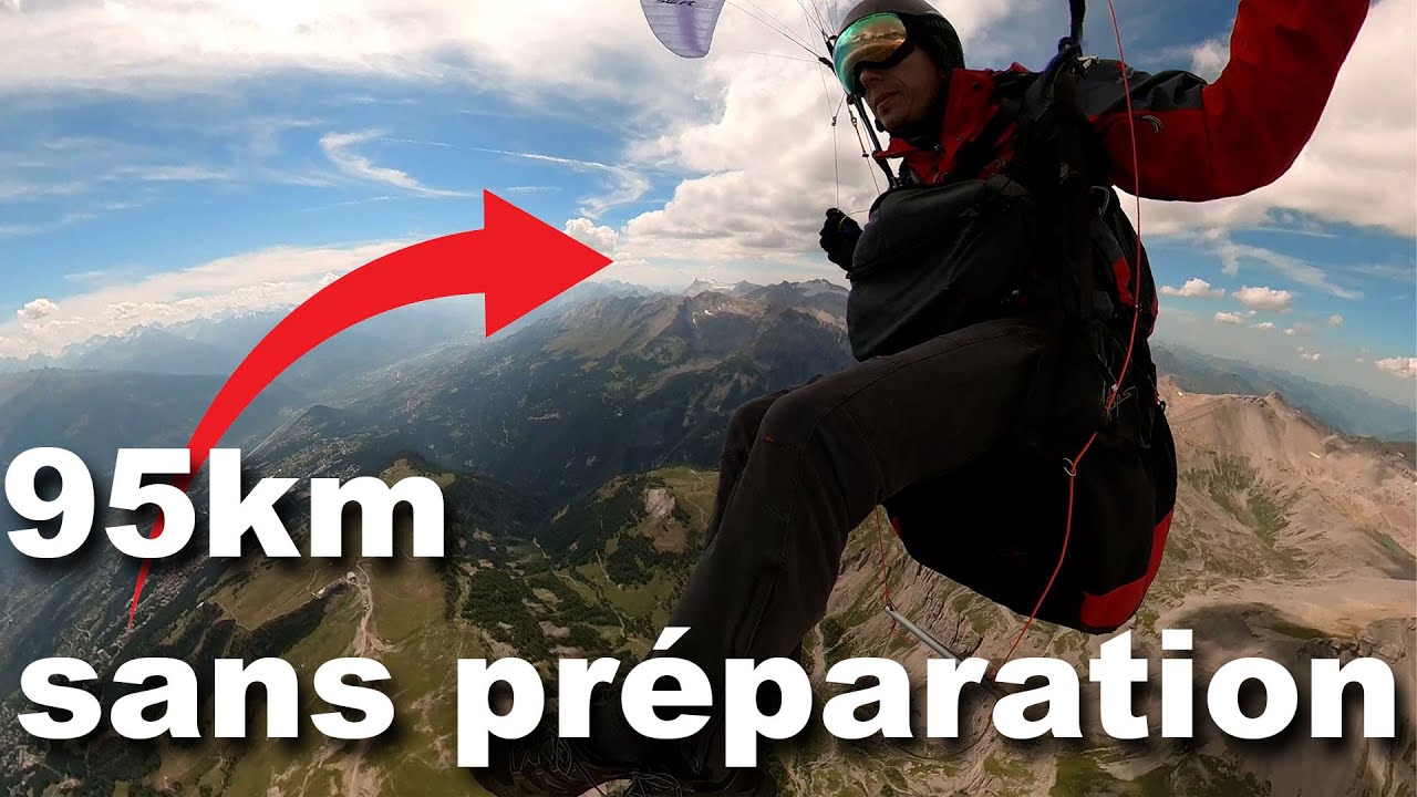 95km - TRAVERSÉE DU VALAIS en parapente ! 4K