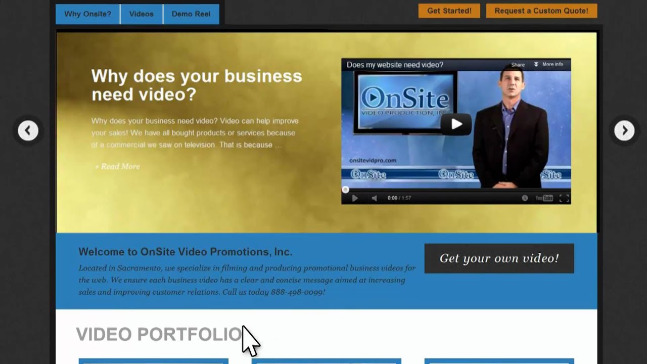 OnSite Video Promotions WebSite Tour
