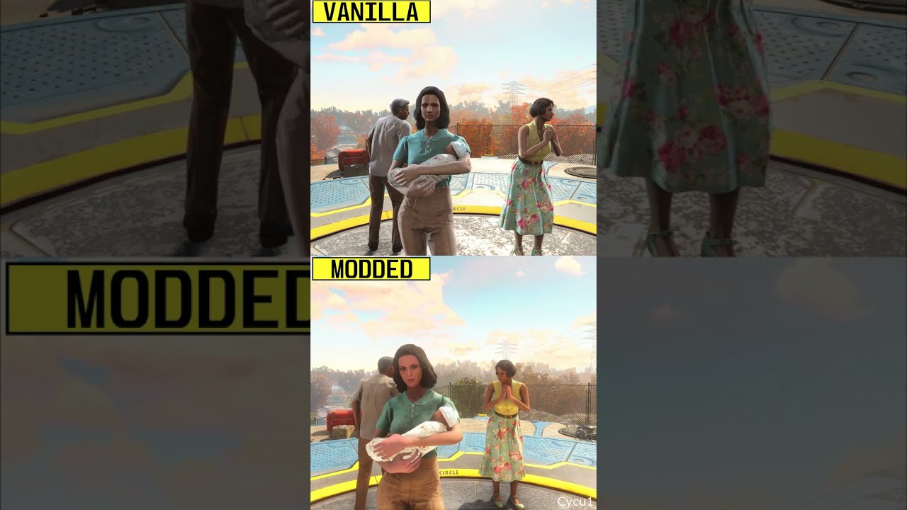 Fallout 4 Vanilla vs 120 Graphics Mod List: сравнение графики ПК RTX 4080 4K Ultra