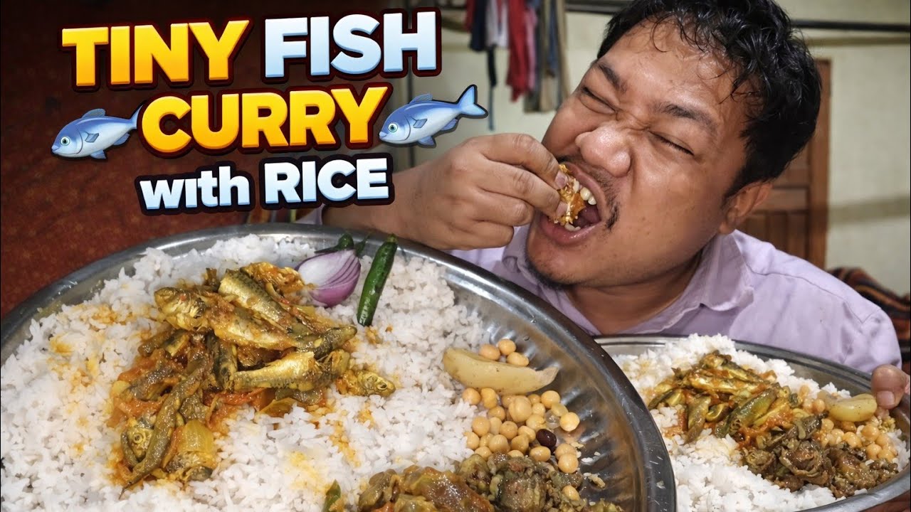 Tinny Fish with tomato 🍅 rice 