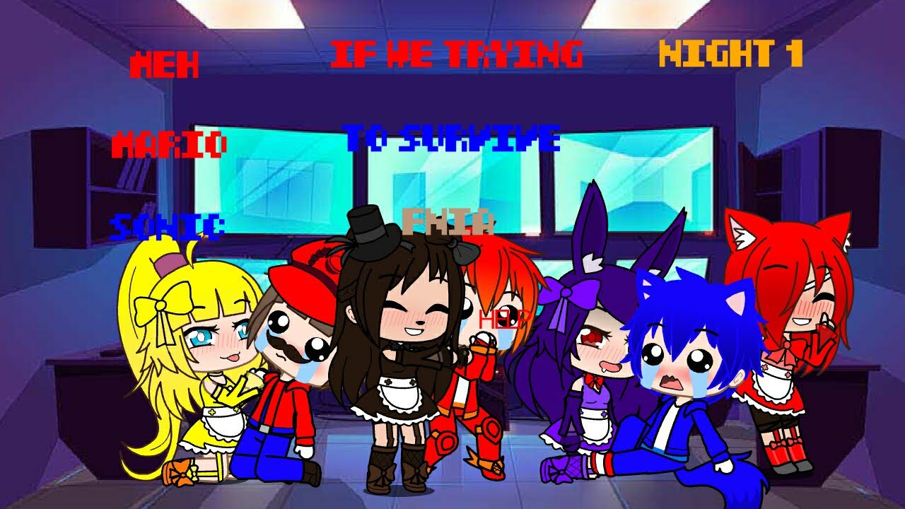 Meh,Mario and Sonic trying to survive the fnia night 1
