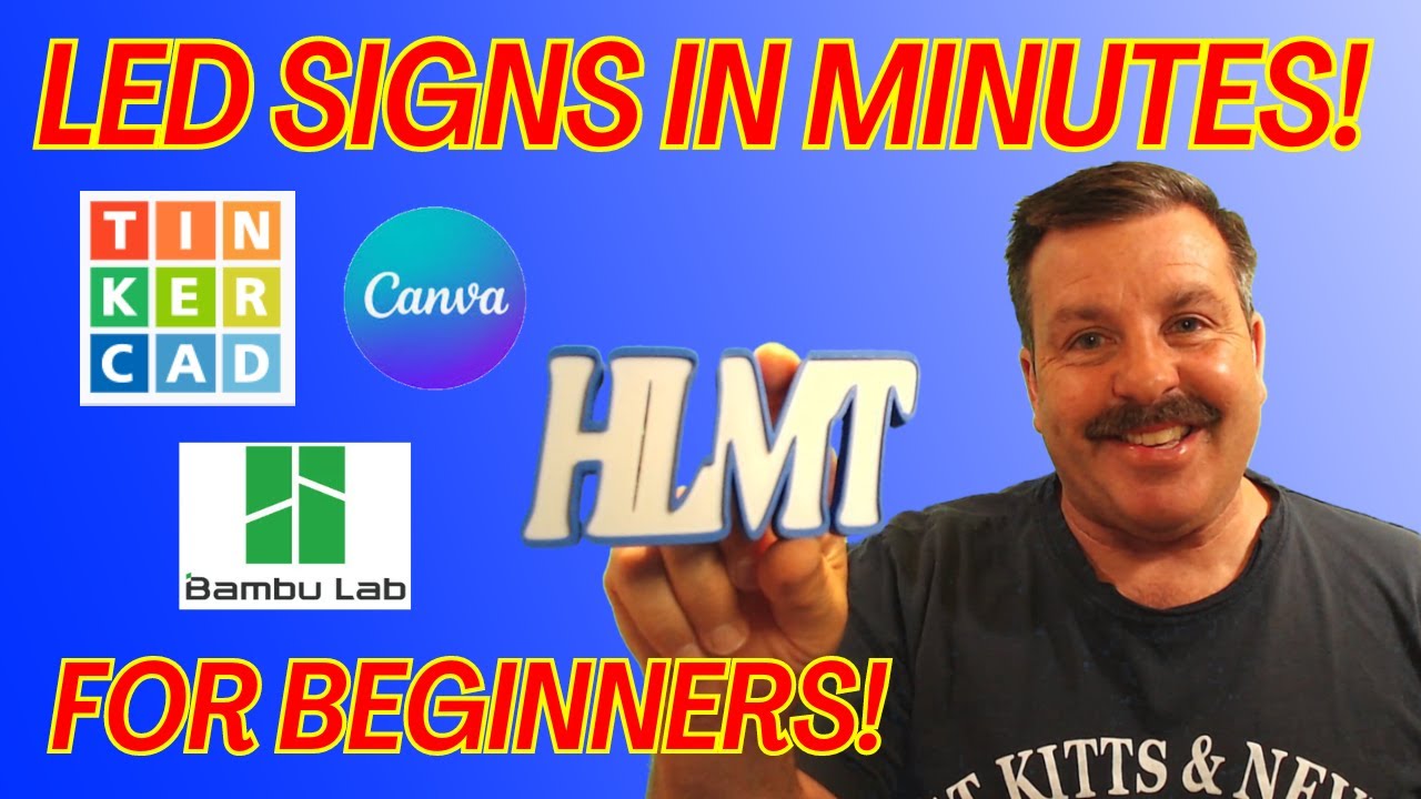 Создайте светодиодные лайтбоксы за считанные минуты! Canva, Tinkercad и Bambu Labs для начинающих!