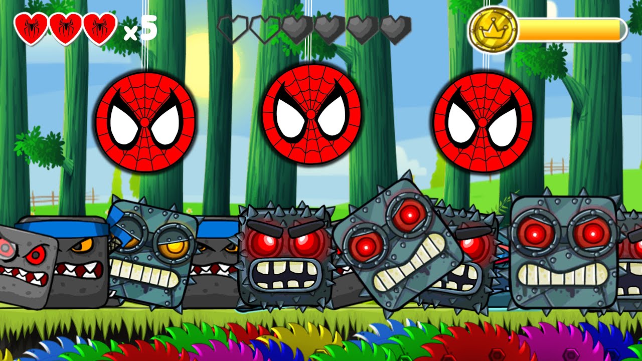 RED BALL 4: THREE GENERATIONS OF SPIDER-MAN BALL VS ALL BOSSES 