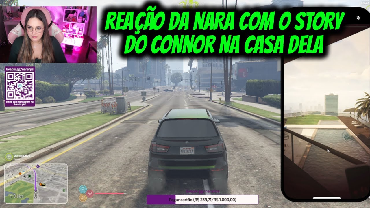 REA&Ccedil;&Atilde;O DA NARA COM O STORY DO CONNOR NA CASA DELA