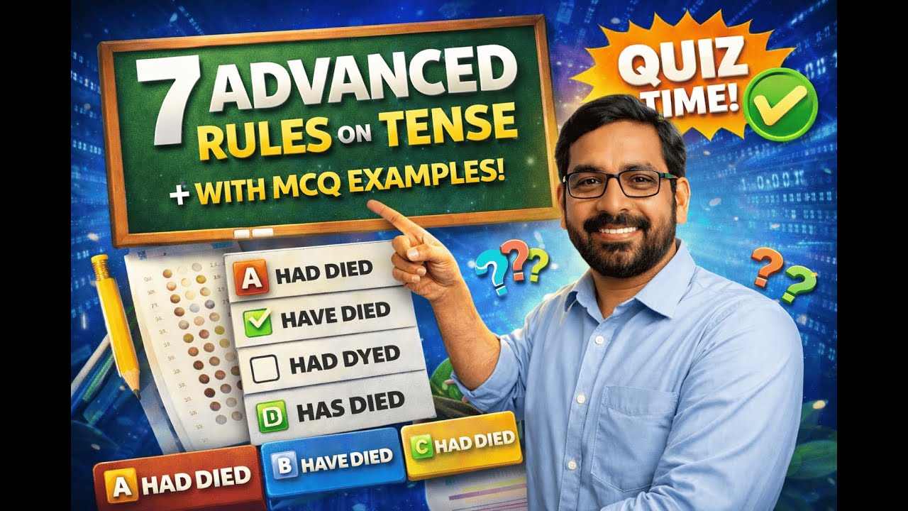 7 Advanced Tense Rules with MCQs | CTET & Tripura TET English Grammar | Let’s CrackIT