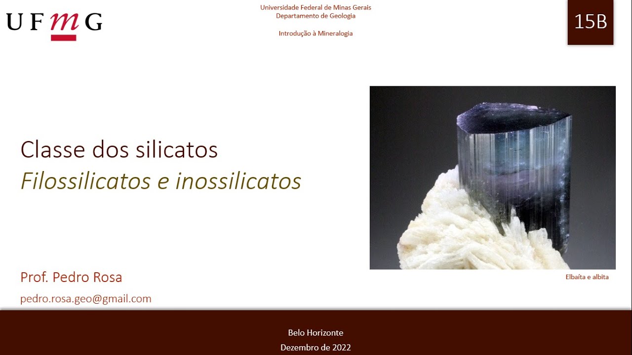 15B  Classes dos silicatos   Filossilicatos e inossilicatos