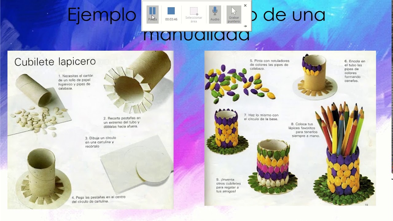11  Elaborar un instructivo para manualidades