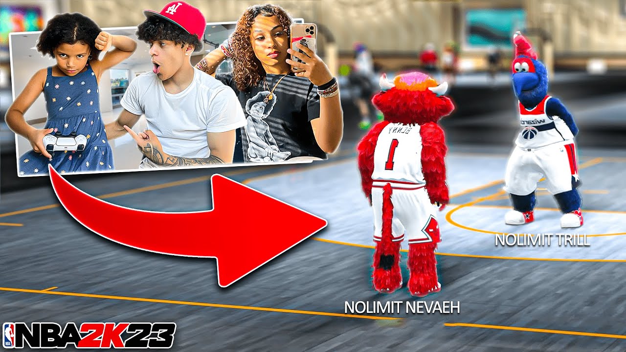 My 7 YEAR OLD SISTER vs INSTAGRAM MODEL on NBA 2K23...