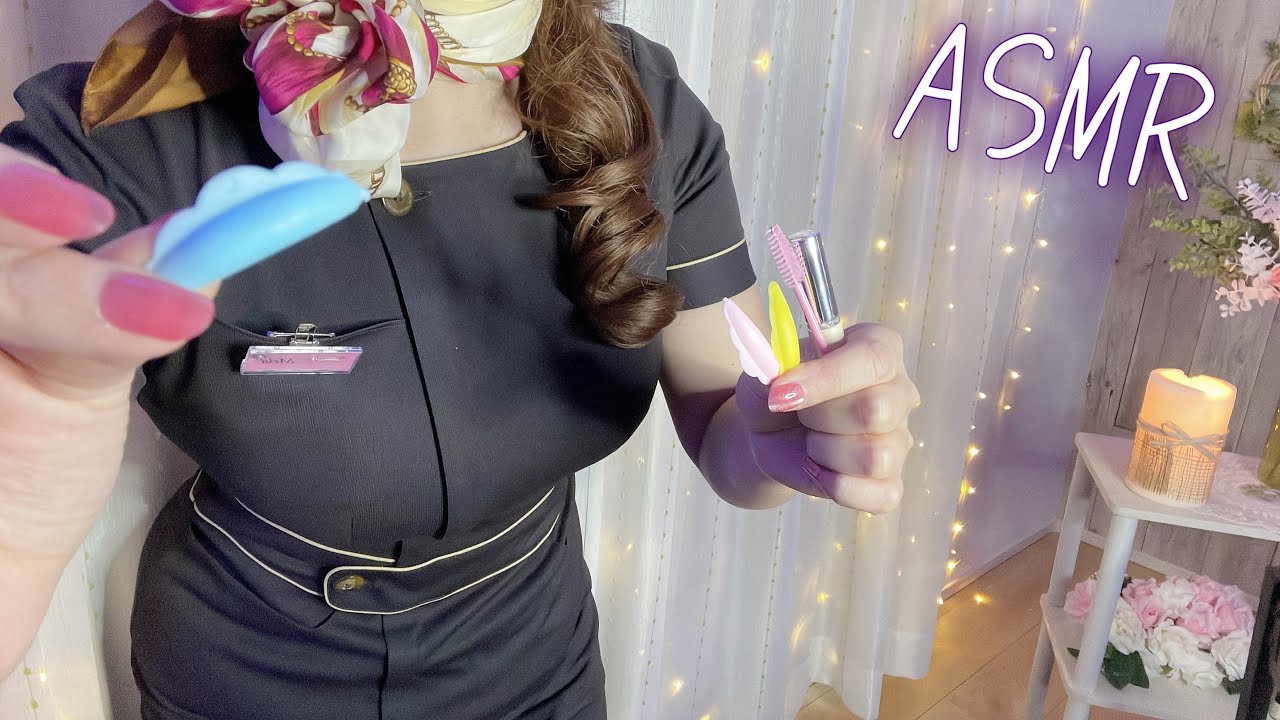 ASMR カメラタッチングで眠くなるまつ毛パーマロールプレイ / personal attention