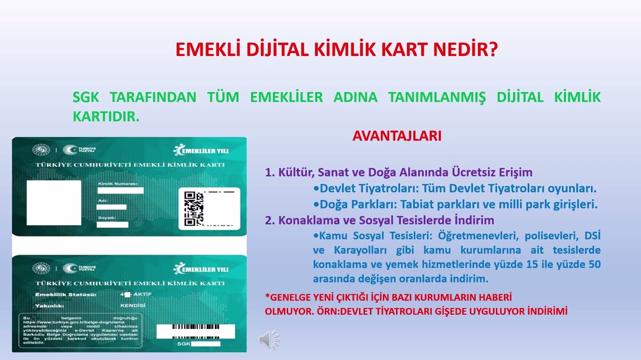 Emekli Dijital Kimlik Kartı Oluşturma