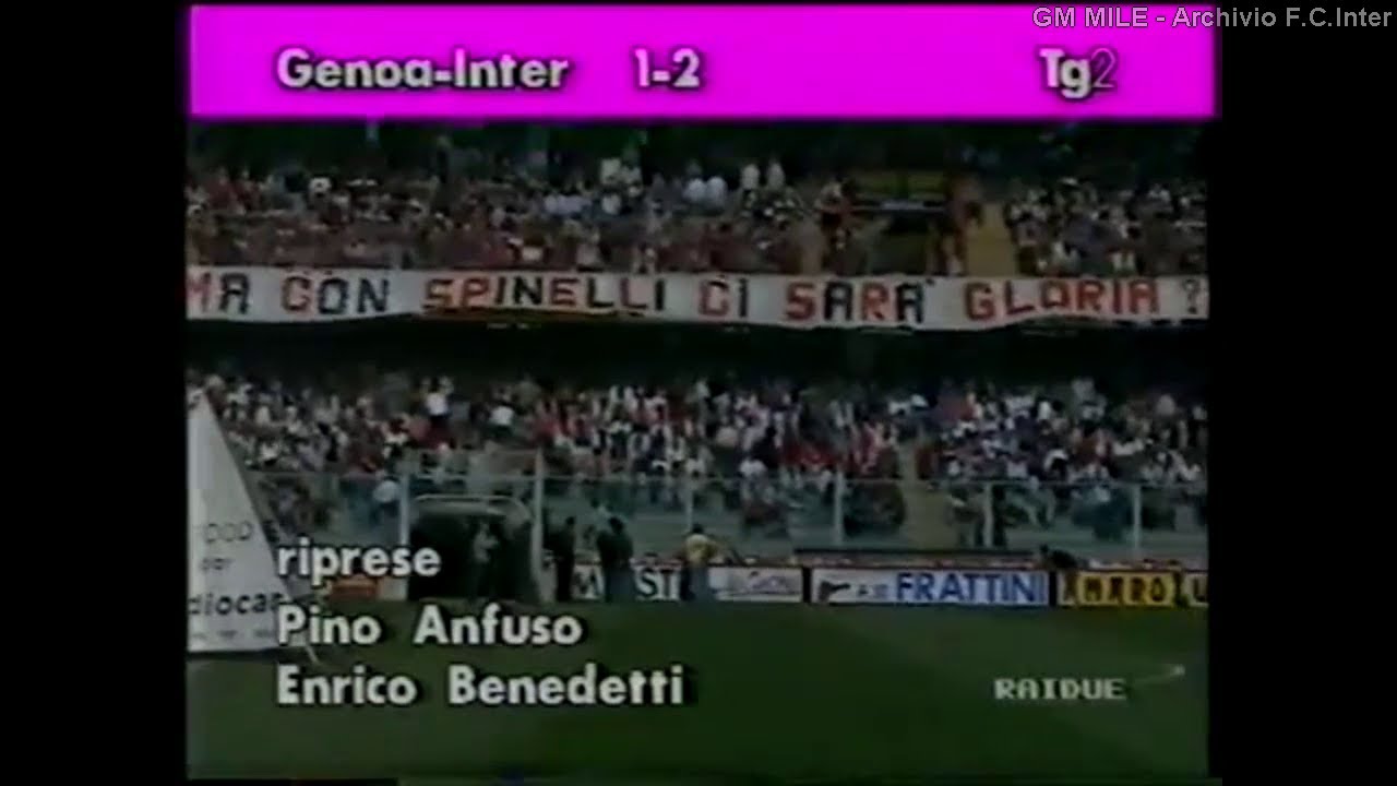 1991-92 (31^ - 03-05-1992) Genoa-INTER 1-2 [Caricola,Pizzi(R),Klinsmann] DomenicaSprint Rai2